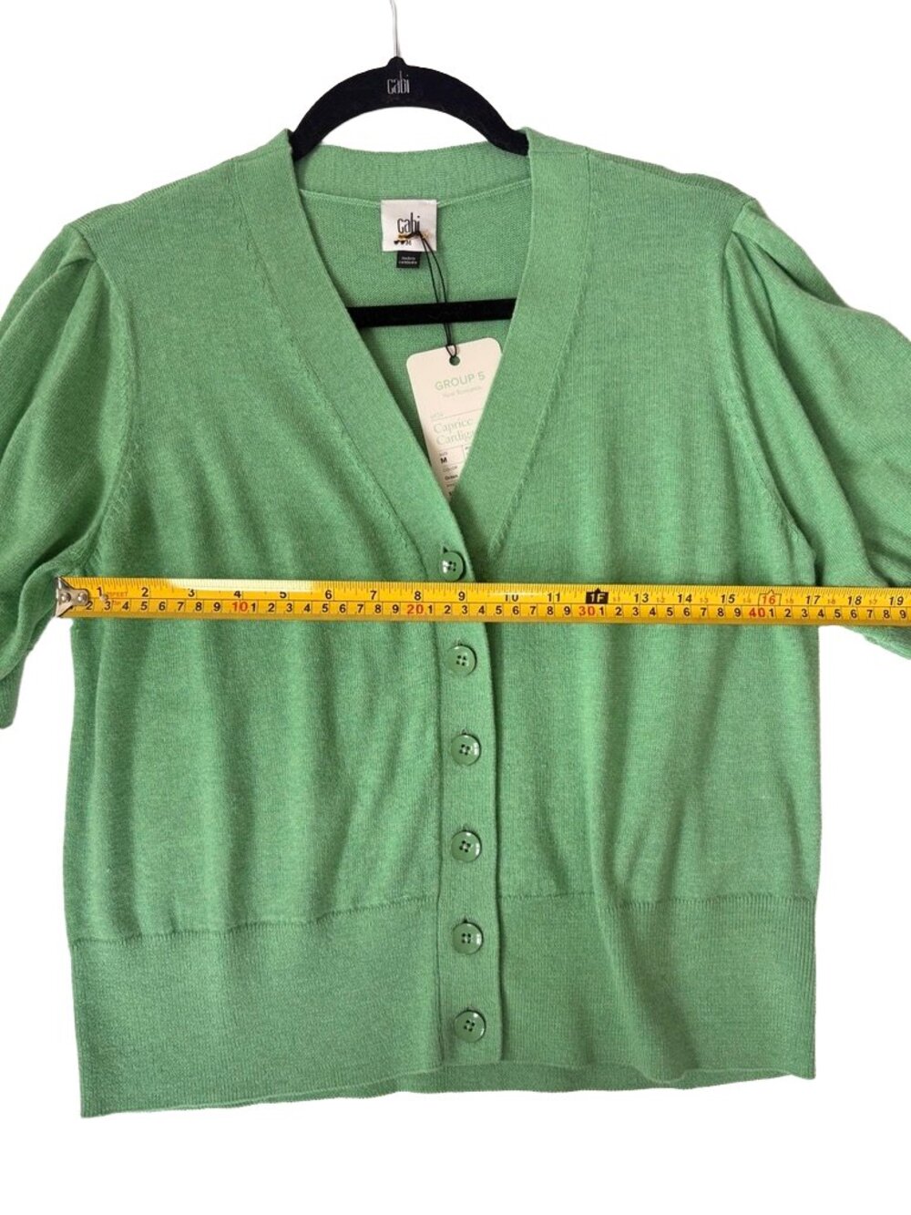 CAbi Caprice Cardigan - NWT - Style 6834 - Grass Green - Size M - Picture 3 of 4